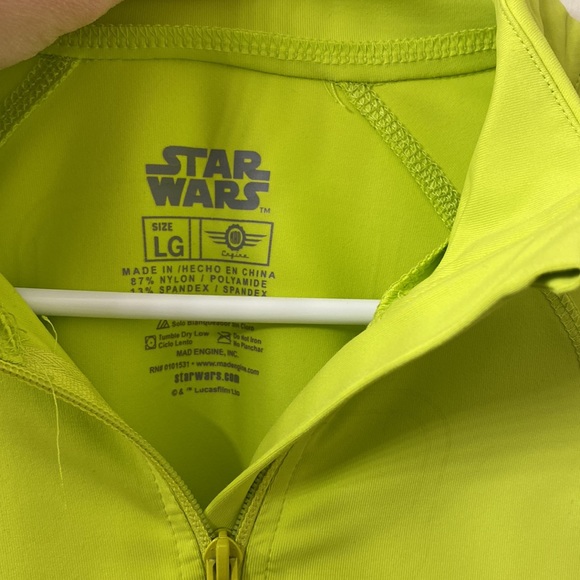 Matching Darth Vader leggings (size XL) and neon 3/4 zip long sleeve (size L). - Picture 2 of 7